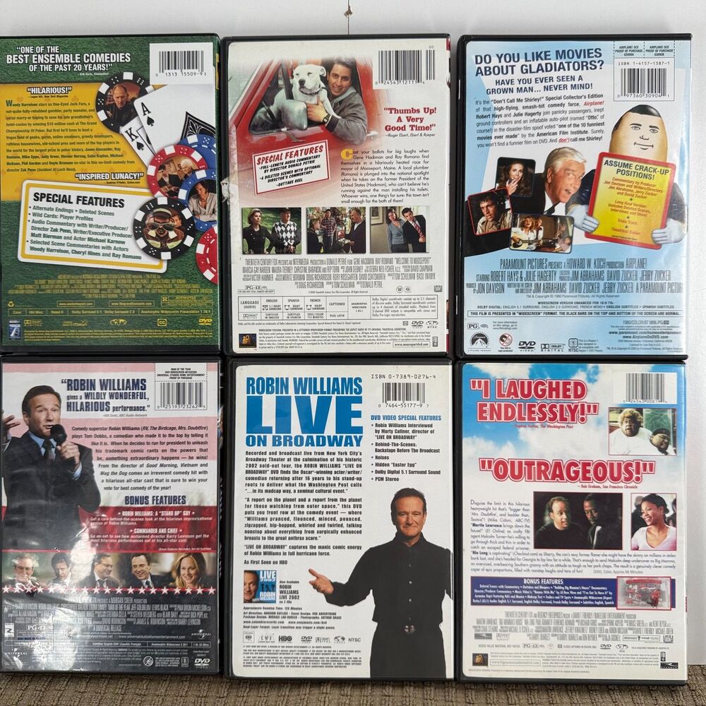 Comedy DVD Lot Airplane Robin Williams Big Mommas House Mooseport - Picture 2 of 9
